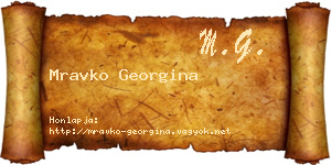 Mravko Georgina névjegykártya